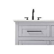 54" Double Bathroom Vanity in Grey by Elegant Kitchen and Bath – unspecified, Aluminum, Grey, Model VF85054DGR