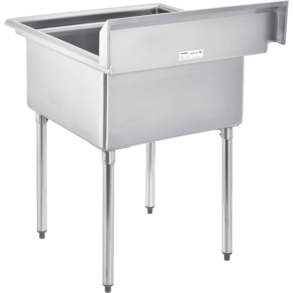 Stainless Steel Utility Sink W/10" by Global Industrial – Stainless Steel, Model C1T242412