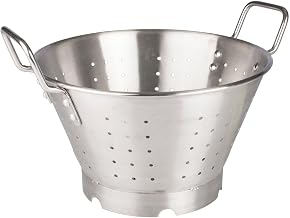 Winco FBA_SLO Stainless Steel Premium Colander with Base, 11-Quart, Medium