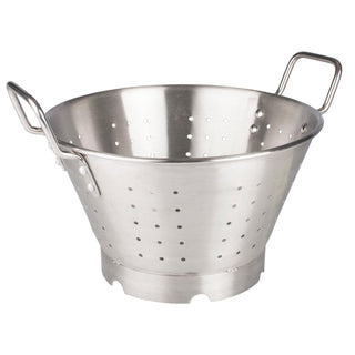 FBA_SLO Stainless Steel Premium Colander with Base by Winco – 11 Quart, Stainless Steel, Model FBA_SLO-11