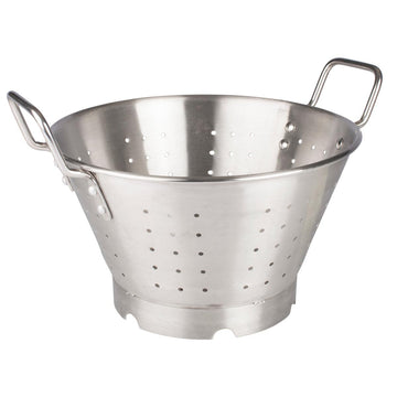 FBA_SLO Stainless Steel Premium Colander with Base by Winco – 11 Quart, Stainless Steel, Model FBA_SLO-11