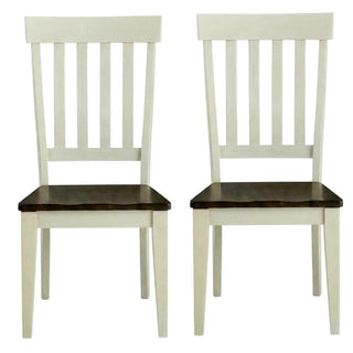Brown Toluca Slatback Side Chair 2-Piece Set by Starlight Canyon Home – Solid Rubberwood, Brown, Pack of 2