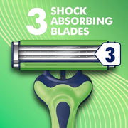 Gillette 8 Count (Pack of 2) / Sensor3 Sensitive (8ct) / Green/White Disposable Razors