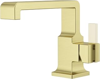 Pfister LG42-VRVBG, Verve 1.2 GPM Single Hole Bathroom Faucet with Pop-Up Drain Assembly and Push & Seal, UltraSeal, and Pfast Connect Technologies - Less Handle, Brushed Gold