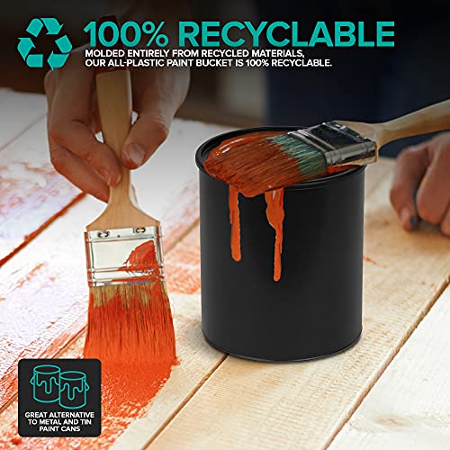 Stock Your Home 6 / 1 Quart / Black Paint Buckets