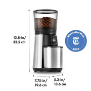 Brew Conical Burr Coffee Grinder by OXO – 12.0 ounces, Stainless Steel, Silver