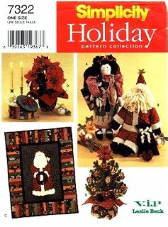 Simplicity Holiday Pattern 7322 V.I.P. Leslie Beck Christmas Decorations
