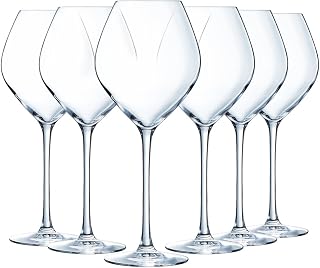 Chef&Sommelier - Cheer Up Collection - 6 White Wine Glasses - 35 cl - Modern and Elegant Glasses - Out-Standard Resistance - Absolute Transparency