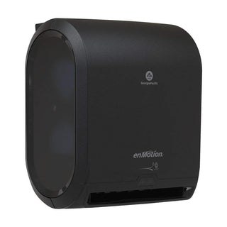 Georgia-Pacific enMotion 10 Inch Automated Touchless Roll Paper Towel Dispenser - Black - Jam Free - Whisper Quiet