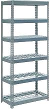 Global Industrial Extra Heavy Duty Shelving 36" W x 12" D x 72" H with 6 Shelves, Wire Deck, Gry