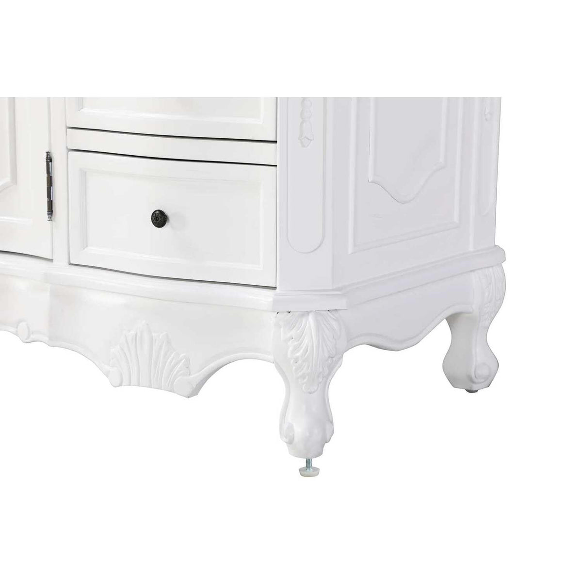 54" Single Bathroom Vanity in Antique White by Elegant Kitchen and Bath – unspecified, Aluminum, White, Model VF10154AW-VW