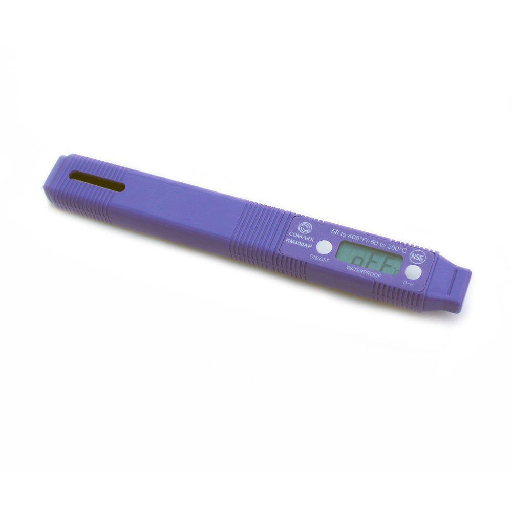 KM400AP Allergen Digital Pocket Thermometer by Comark – Purple, Model 9002585