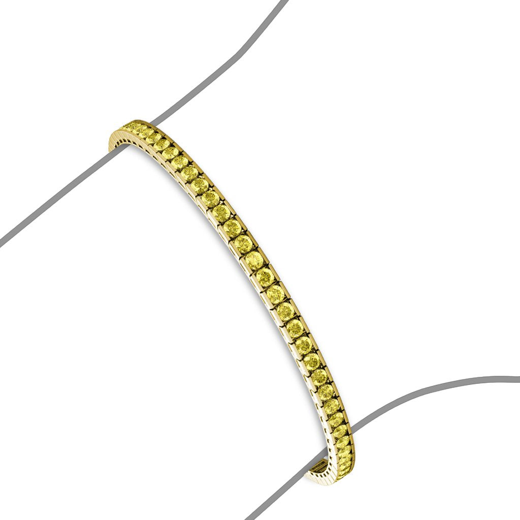 Yellow Sapphire 2mm Channel Set Tennis Bracelet 2.55 ctw 14K Yellow Gold by TriJewels – Yellow Sapphire, Yellow Gold, Yellow