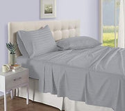 Silver King 4 Piece Bed Sheet Set Extra Long Staple Luxury Hotel Bedding Sheets & Pillowcases, 100% Cotton 600 Thread Count Fit Upto 28inc Deep Pocket 1 Flat, 1 Fitted & 2 Pillowcases