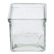 Cal-Mil Small Glass Jars 4" Square x 4"H Clear by ALC – 18.5 Ounces, Glass, Clear, Model 688640149343