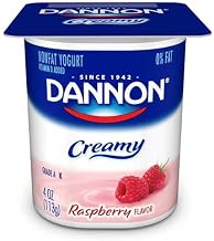Dannon Creamy Raspberry and Cherry Twin Pack Yogurt, 4 Ounce -- 48 per case.