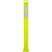 Portable Delineator Post w/ 3" Reflective Bands by Global Industrial – Polyethylene, Lime Green, Model 670796
