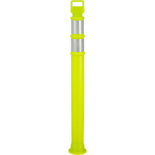 Portable Delineator Post w/ 3" Reflective Bands by Global Industrial – Polyethylene, Lime Green, Model 670796