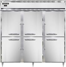 DL3W-SA-HD Designer Line Three Section Reach In Heated Cabinet, Stainless Exterior & Half-Height Doors