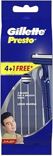 Gillette Presto Manual Shaving Razor(Pack of 5)