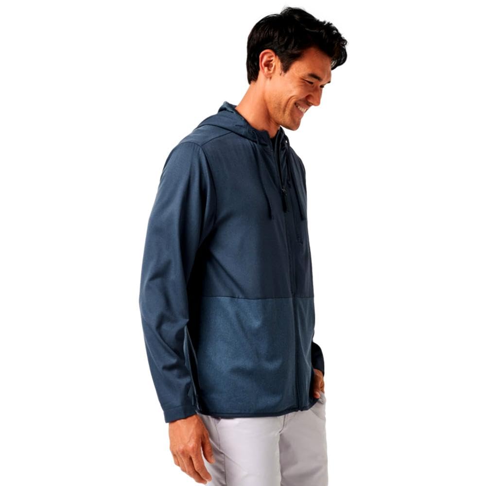 Cotton by TravisMathew – Large, Polyester, Mood Indigo/Vintage Indigo, Model Deepspace Full Zip Jacket