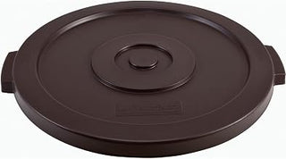 Global Industrial Plastic Trash Can Lid, 20 Gallon, Brown