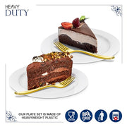Stock Your Home 8 Pack Pack of 25 / White / Classic Plates