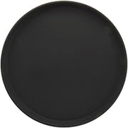HUBERT Serving Tray Nonskid Round Black Polypropylene - 16"Dia x 1"H