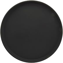HUBERT Serving Tray Nonskid Round Black Polypropylene - 16"Dia x 1"H