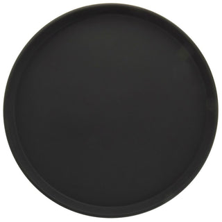 Serving Tray Nonskid Round Black Polypropylene - 16"Dia x 1"H by HUBERT – 16", Plastic, Black