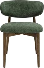 Starlight Canyon Home Velvet-Upholstered Dining Chair with Oak Legs, Upholstered Kitchen Chairs for Dining Table and Dining Room Use, Forest Green