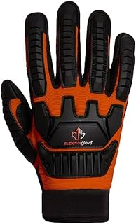 Superior Glove ClutchGear Work Gloves, TenActiv Palm, PVC Back, S (7), Black/Orange MXVSBE-S - 1 Each