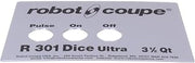 Robot Coupe 402522 Front Plate R301U Dice