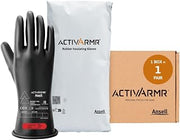 Ansell ActivArmr Electrical Insulating Gloves Class 0 - RIG011B Black 11in 1 Pair, size 8.5