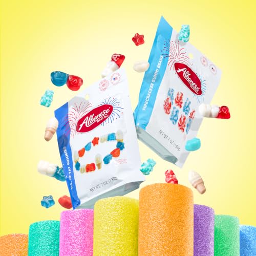 Albanese U.S. of YAY / 7 Ounce (Pack of 6) / Red, White, Blue Gummy Candy