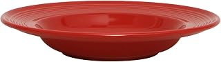 Tuxton China CQD-120 Pasta Bowl, 24-1/2 oz., 12" Diameter x 2" H, Round, Microwave and Dishwasher Safe, Oven Proof, Fully Vitrified, Ceramic, Concentrix, Cayenne, Pack of 6
