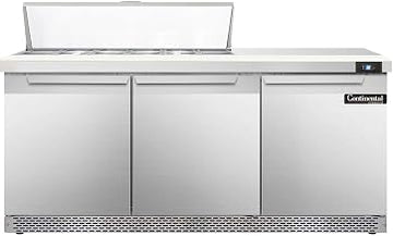 DL72-12-FB Designer Line Sandwich Unit, 72" W, With 12 Pan Top Openings & Front Breathing