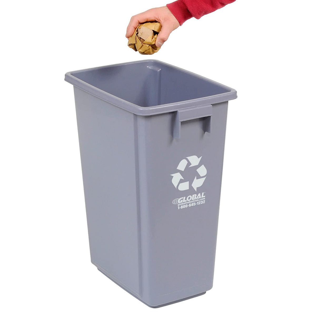 Global Industrial Gray / 15 gallon / Industrial In-Home Recycling Bins