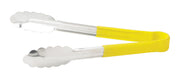 Tongs by Winco – 9-Inch, Stainless Steel, Yellow, Model UTPH-9Y