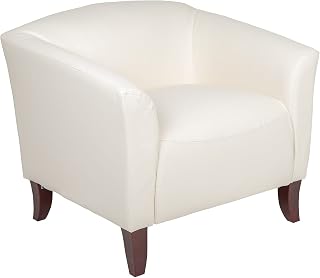 Flash Furniture Hercules LeatherSoft Chair, Ivory | Durable Construction, Commercial Use