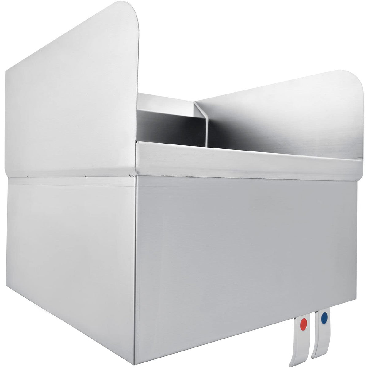 Stainless Steel Hands Free Wall Mount Sink W/Splash Guards by Global Industrial – Stainless Steel, Model HN-HS-18SPPS-SFO