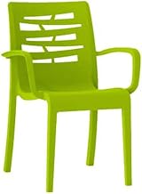 Grosfillex US811152 Essenza Stacking Armchair, Fern Green (Case of 4)