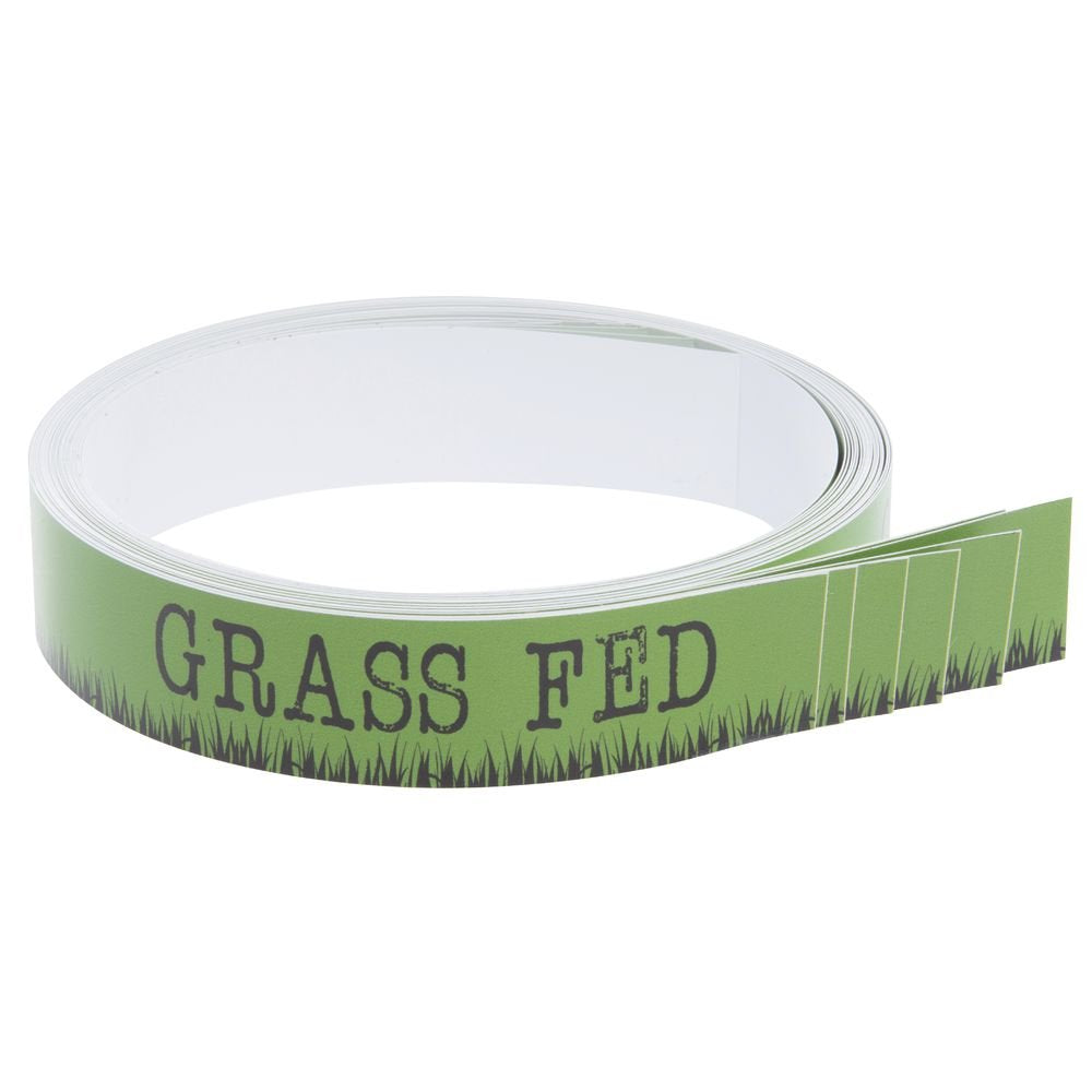 Green Vinyl Shelf Molding Strip "" Imprint - 48"L x 1 1/4"H by HUBERT – Vinyl, Green, Model GRASS FED