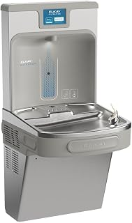 Elkay LZS8WSSP-W1 Enhanced Filtered Connected Bottle Filler & Single ADA Cooler Refrigerated Stainless Lead Reduction Drop Down Wrapper