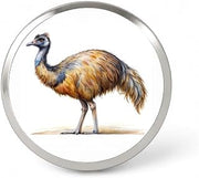 Emu Standing Watercolor Lapel Pin | Novelty Hat Backpack Accessory - Fun Collectible Gift for Any Occasion