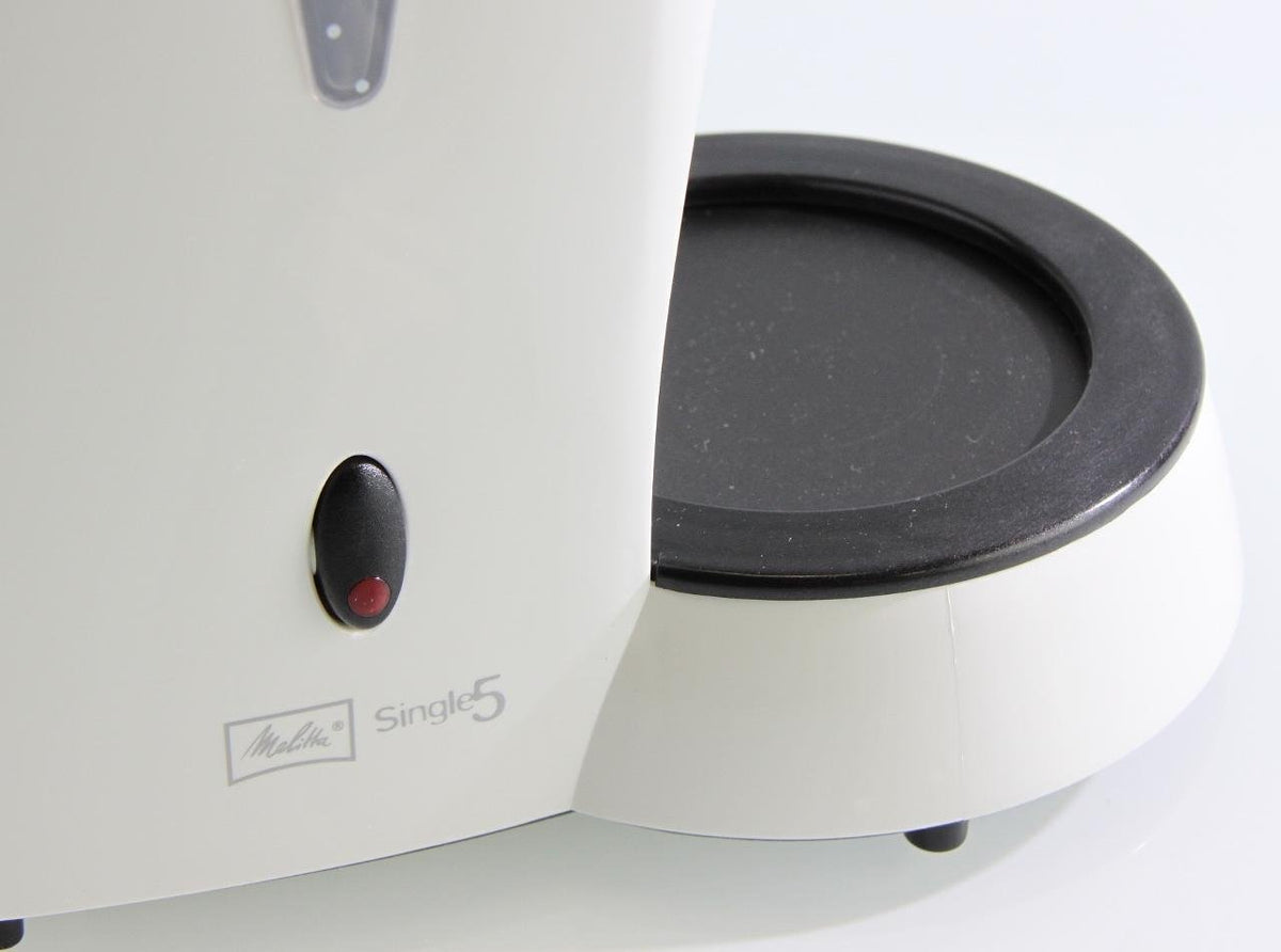 Single 5 M 720-1 Coffee Filter Machine by Melitta – 5 Tassen, 1.2 liters, Glass, White/Grey, Model M720-1/1