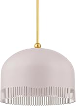 Mitzi H884701L-AGB/SPG Liba - 1 Light Pendant 10.5 inches Tall and 15 inches Wide - Aged Brass/Soft Peignoir