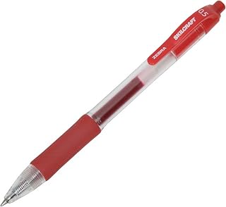 AbilityOne 7520016826564 - SKILCRAFT®/Zebra® Retractable Gel Pen - Fine Point - Red Ink - 12 units