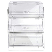 3-Tier Wire Bakery Case by HUBERT – 14.0 liters, Carbon Steel, Gray, Model 32290+20819