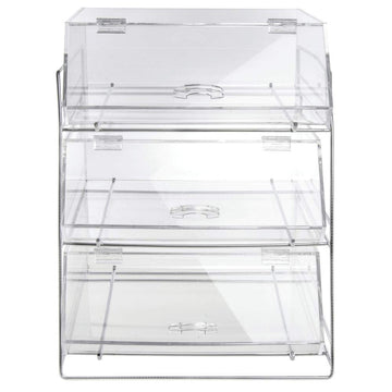3-Tier Wire Bakery Case by HUBERT – 14.0 liters, Carbon Steel, Gray, Model 32290+20819